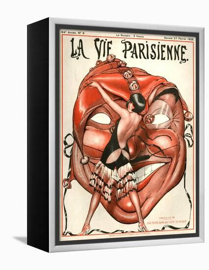 1920s France La Vie Parisienne Magazine Cover-null-Framed Premier Image Canvas