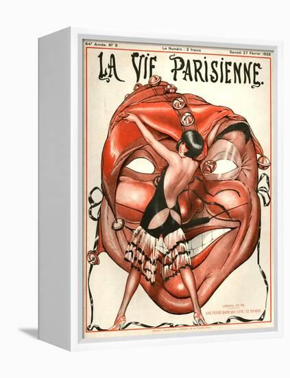 1920s France La Vie Parisienne Magazine Cover-null-Framed Premier Image Canvas