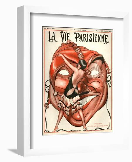 1920s France La Vie Parisienne Magazine Cover-null-Framed Premium Giclee Print