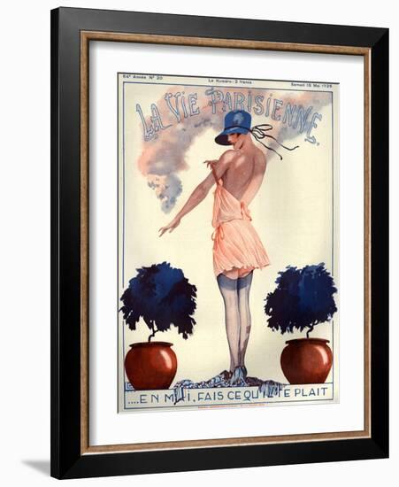 1920s France La Vie Parisienne Magazine Cover-null-Framed Giclee Print