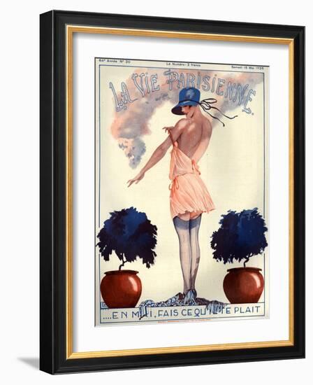 1920s France La Vie Parisienne Magazine Cover-null-Framed Giclee Print