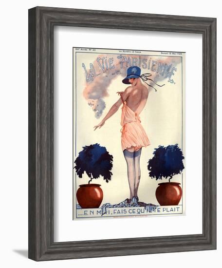 1920s France La Vie Parisienne Magazine Cover-null-Framed Giclee Print