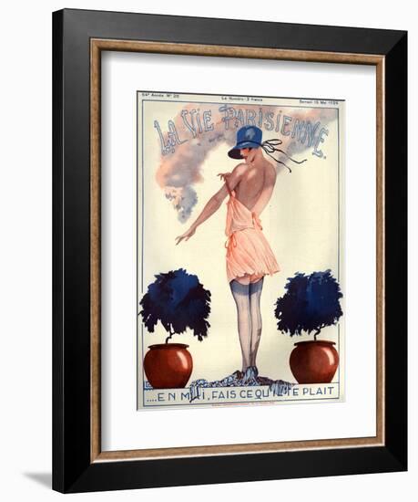 1920s France La Vie Parisienne Magazine Cover-null-Framed Giclee Print