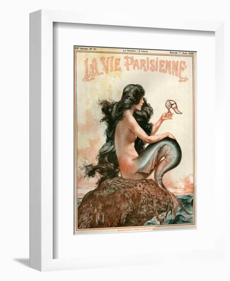 1920s France La Vie Parisienne Magazine Cover--Framed Giclee Print