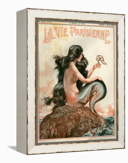 1920s France La Vie Parisienne Magazine Cover-null-Framed Premier Image Canvas