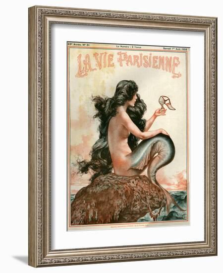 1920s France La Vie Parisienne Magazine Cover-null-Framed Giclee Print