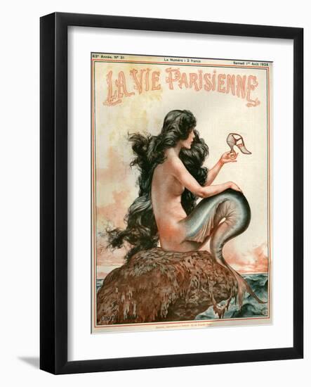 1920s France La Vie Parisienne Magazine Cover-null-Framed Giclee Print