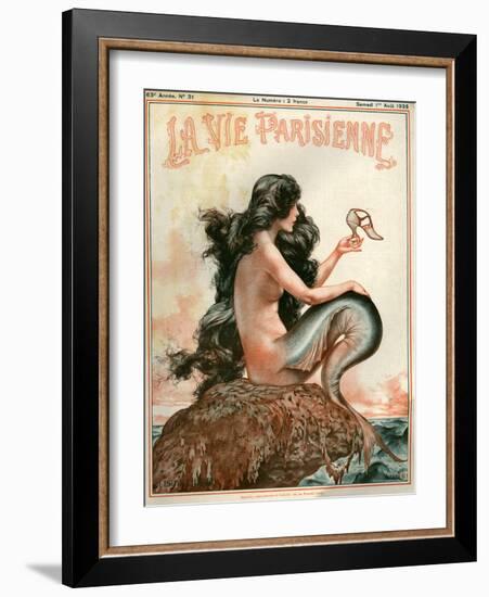 1920s France La Vie Parisienne Magazine Cover-null-Framed Giclee Print