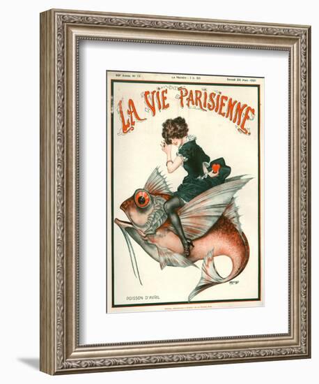 1920s France La Vie Parisienne Magazine Cover-null-Framed Giclee Print