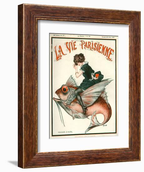 1920s France La Vie Parisienne Magazine Cover-null-Framed Giclee Print