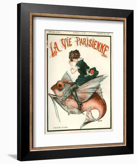 1920s France La Vie Parisienne Magazine Cover-null-Framed Giclee Print