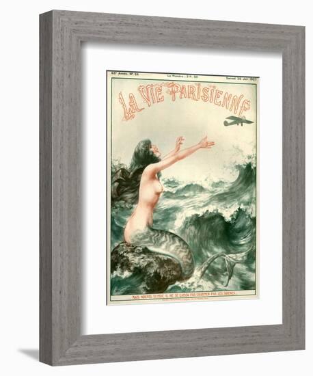 1920s France La Vie Parisienne Magazine Cover-null-Framed Giclee Print