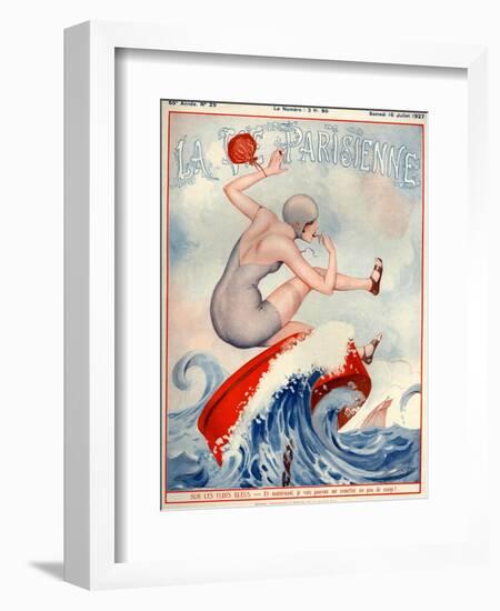 1920s France La Vie Parisienne Magazine Cover--Framed Giclee Print