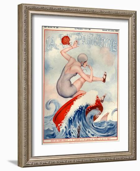 1920s France La Vie Parisienne Magazine Cover-null-Framed Giclee Print