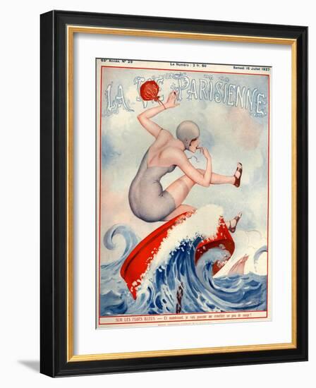 1920s France La Vie Parisienne Magazine Cover-null-Framed Giclee Print