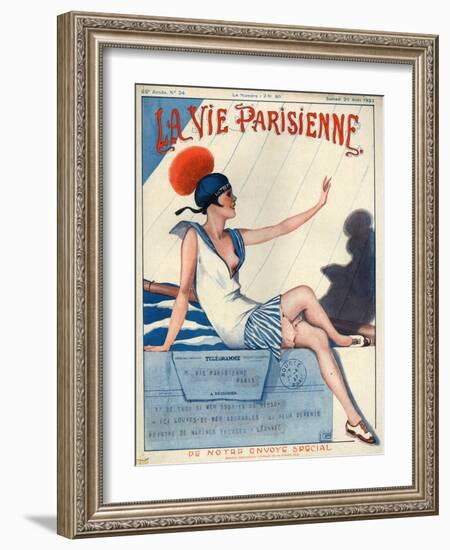 1920s France La Vie Parisienne Magazine Cover-null-Framed Giclee Print