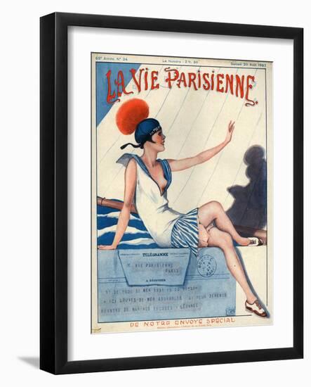 1920s France La Vie Parisienne Magazine Cover-null-Framed Giclee Print