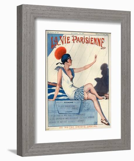 1920s France La Vie Parisienne Magazine Cover-null-Framed Giclee Print