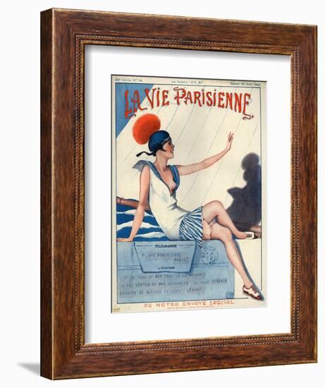 1920s France La Vie Parisienne Magazine Cover-null-Framed Giclee Print