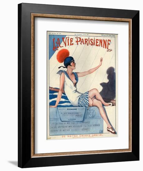 1920s France La Vie Parisienne Magazine Cover-null-Framed Giclee Print