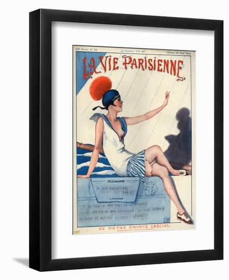 1920s France La Vie Parisienne Magazine Cover-null-Framed Giclee Print