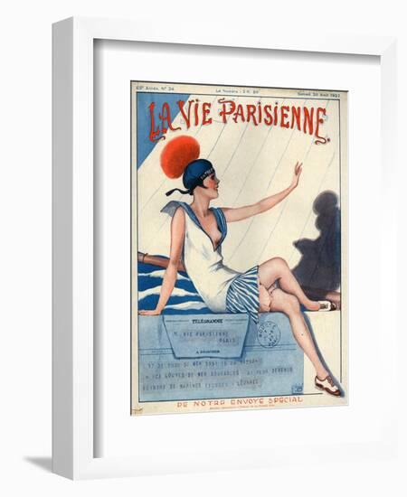 1920s France La Vie Parisienne Magazine Cover-null-Framed Giclee Print