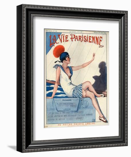 1920s France La Vie Parisienne Magazine Cover-null-Framed Giclee Print