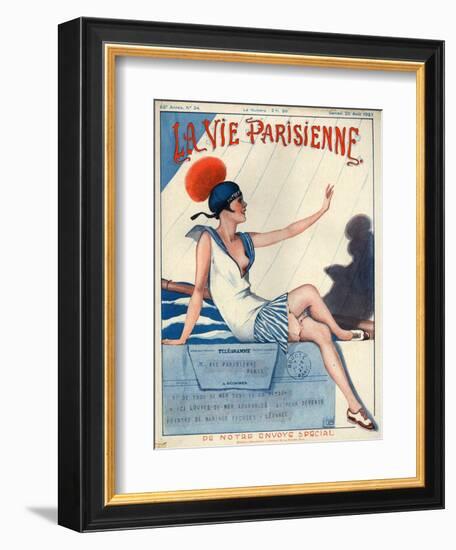 1920s France La Vie Parisienne Magazine Cover-null-Framed Giclee Print