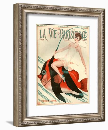 1920s France La Vie Parisienne Magazine Cover-null-Framed Giclee Print