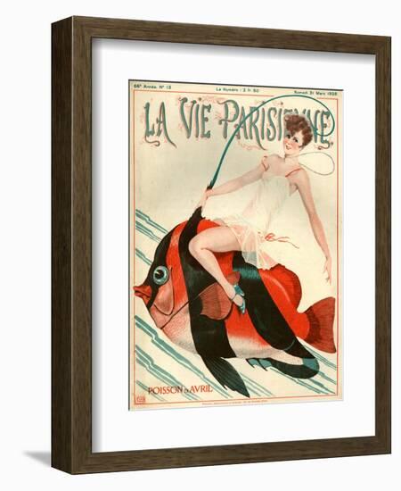 1920s France La Vie Parisienne Magazine Cover-null-Framed Giclee Print