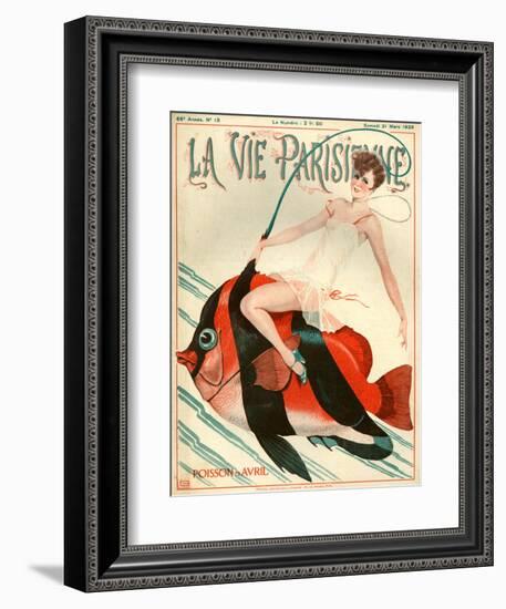 1920s France La Vie Parisienne Magazine Cover-null-Framed Giclee Print