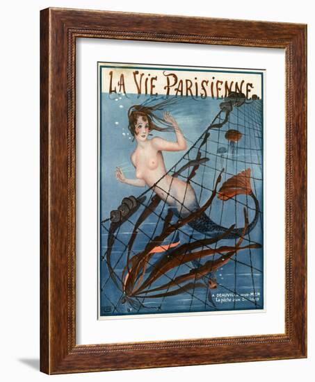 1920s France La Vie Parisienne Magazine Cover-null-Framed Premium Giclee Print