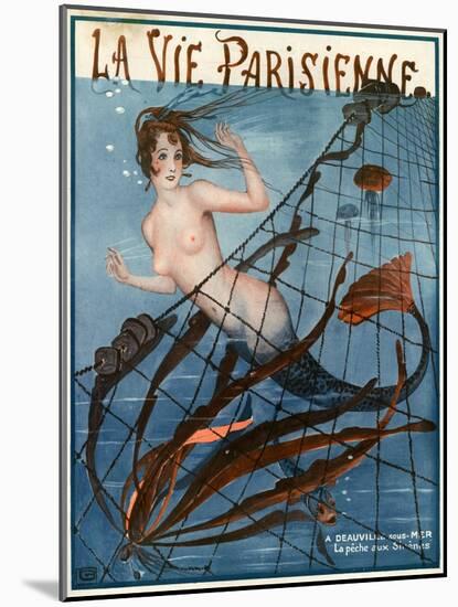 1920s France La Vie Parisienne Magazine Cover-null-Mounted Giclee Print