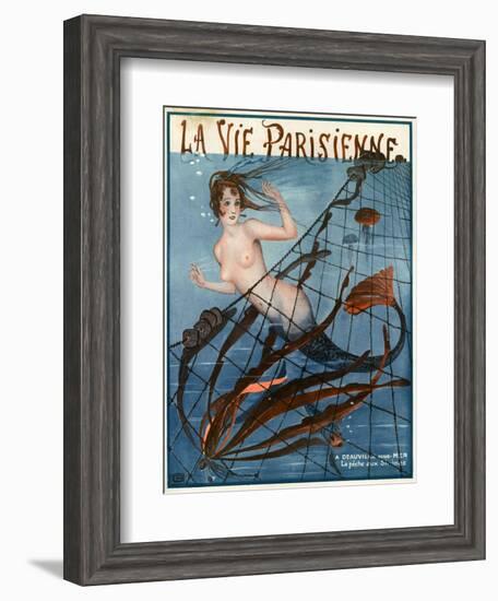 1920s France La Vie Parisienne Magazine Cover-null-Framed Giclee Print