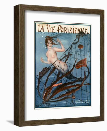 1920s France La Vie Parisienne Magazine Cover-null-Framed Giclee Print