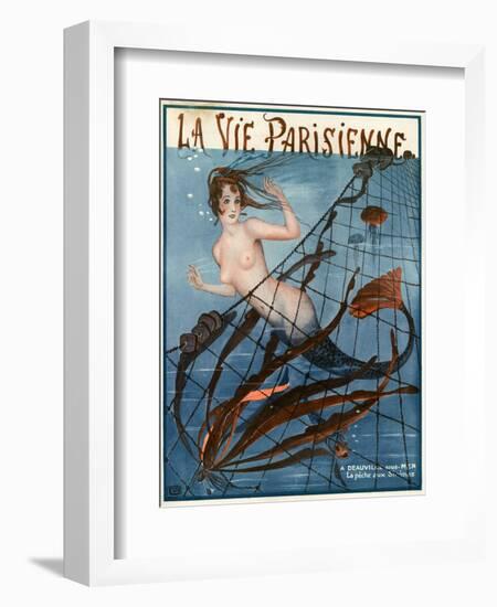 1920s France La Vie Parisienne Magazine Cover--Framed Giclee Print