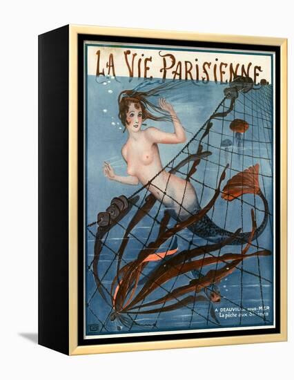 1920s France La Vie Parisienne Magazine Cover-null-Framed Premier Image Canvas