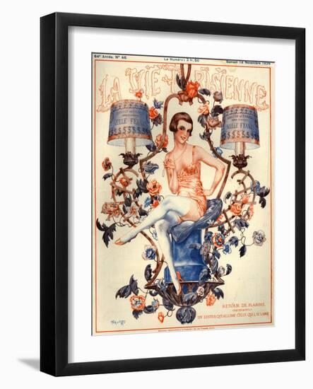 1920s France La Vie Parisienne Magazine Cover-null-Framed Giclee Print