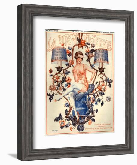 1920s France La Vie Parisienne Magazine Cover-null-Framed Giclee Print