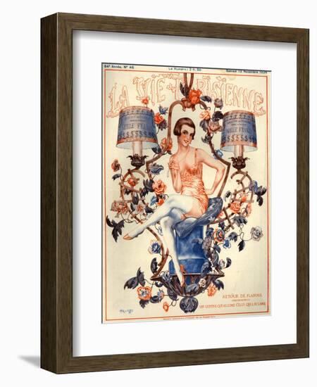 1920s France La Vie Parisienne Magazine Cover-null-Framed Giclee Print