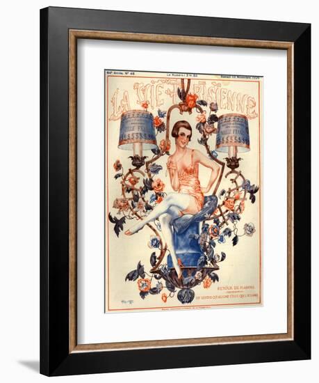 1920s France La Vie Parisienne Magazine Cover-null-Framed Giclee Print