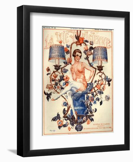 1920s France La Vie Parisienne Magazine Cover-null-Framed Giclee Print