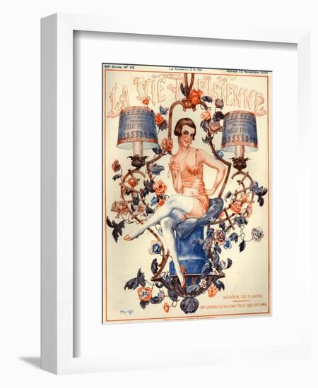 1920s France La Vie Parisienne Magazine Cover-null-Framed Giclee Print