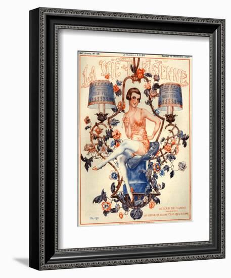 1920s France La Vie Parisienne Magazine Cover-null-Framed Giclee Print