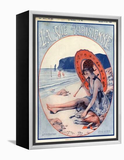 1920s France La Vie Parisienne Magazine Cover-null-Framed Premier Image Canvas