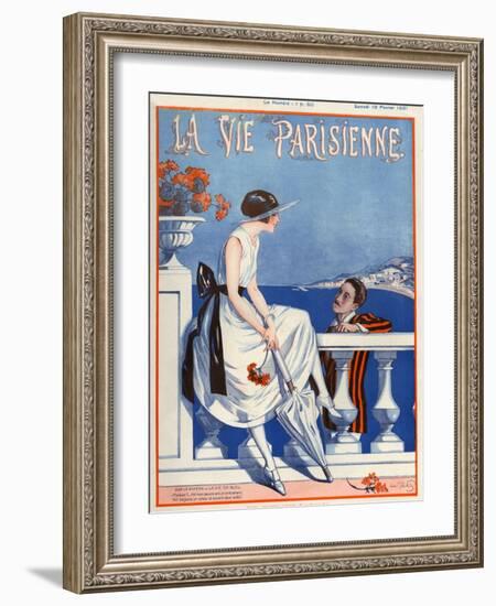 1920s France La Vie Parisienne Magazine Cover-null-Framed Giclee Print