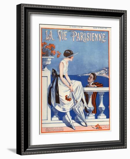 1920s France La Vie Parisienne Magazine Cover-null-Framed Giclee Print