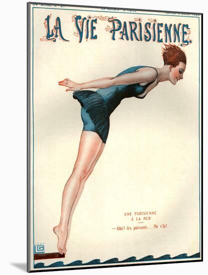 1920s France La Vie Parisienne Magazine Cover-null-Mounted Giclee Print