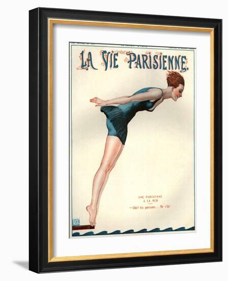 1920s France La Vie Parisienne Magazine Cover-null-Framed Giclee Print