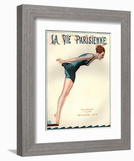 1920s France La Vie Parisienne Magazine Cover-null-Framed Giclee Print